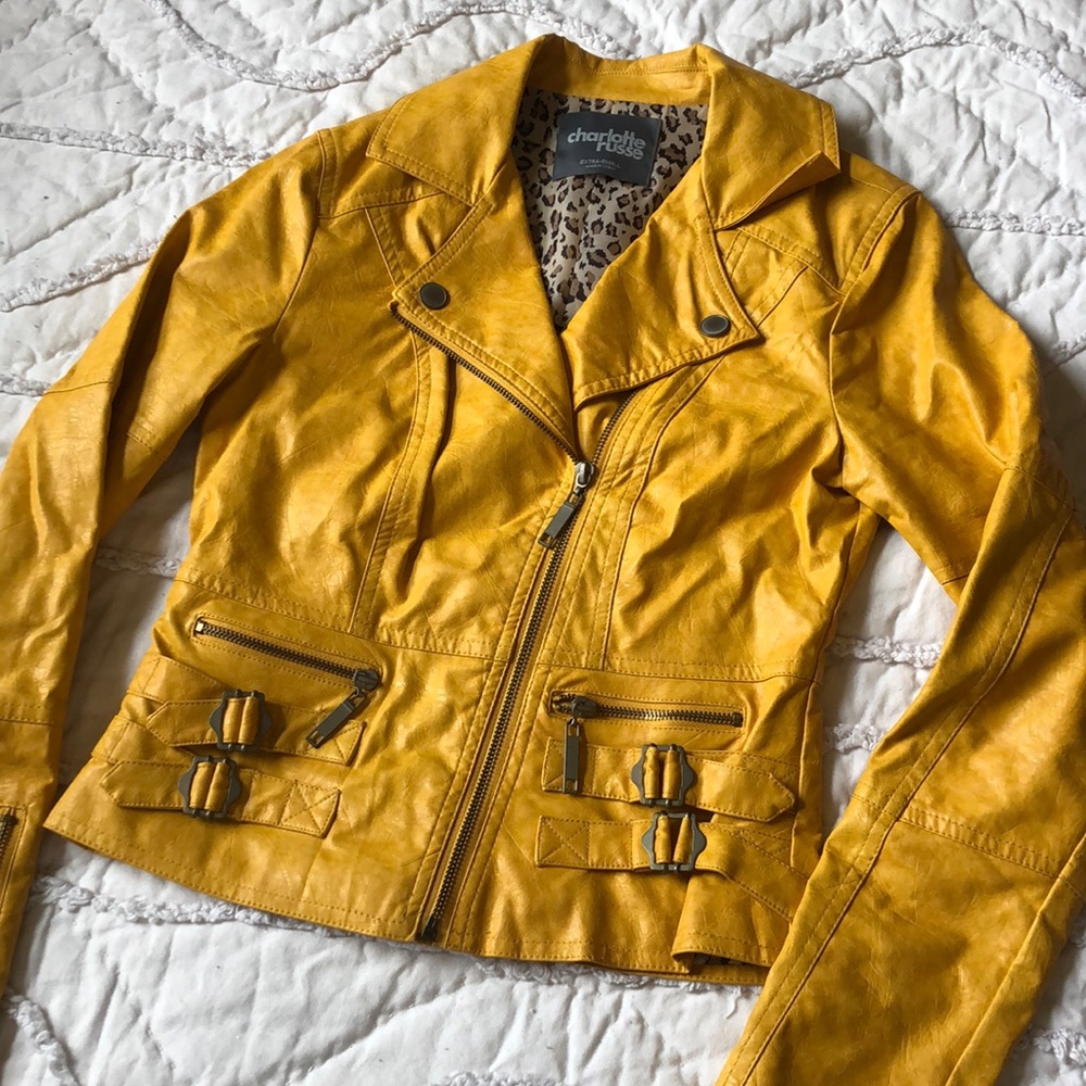 Mustard Yellow Leather Jacket